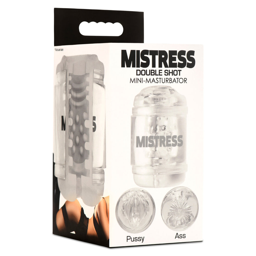 Mistress Double Shot Vagina & Ass Mini Masturbator | 653078944020 | Discreet Personal Wellness
