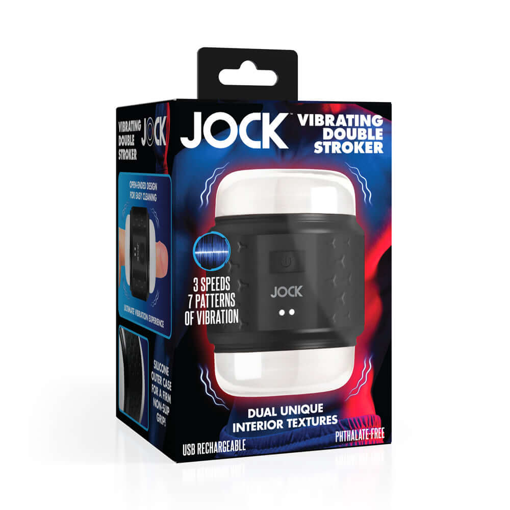 Jock Vibrating Double Stroker | 653078944723 | Discreet Personal Wellness