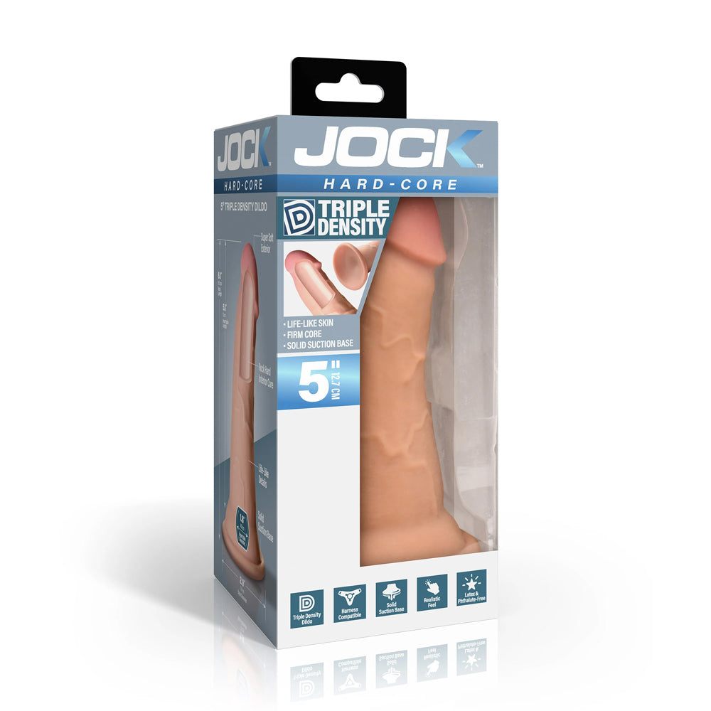Jock Hard-Core 5" Triple Density Dildo | 653078944990 | Discreet Personal Wellness