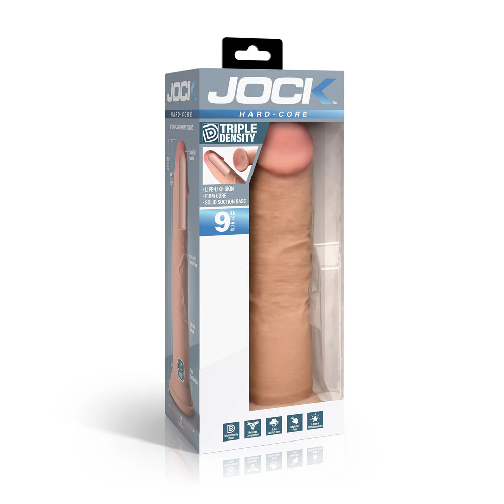 Jock Hard-Core 9" Triple Density Dildo | 653078945010 | Discreet Personal Wellness