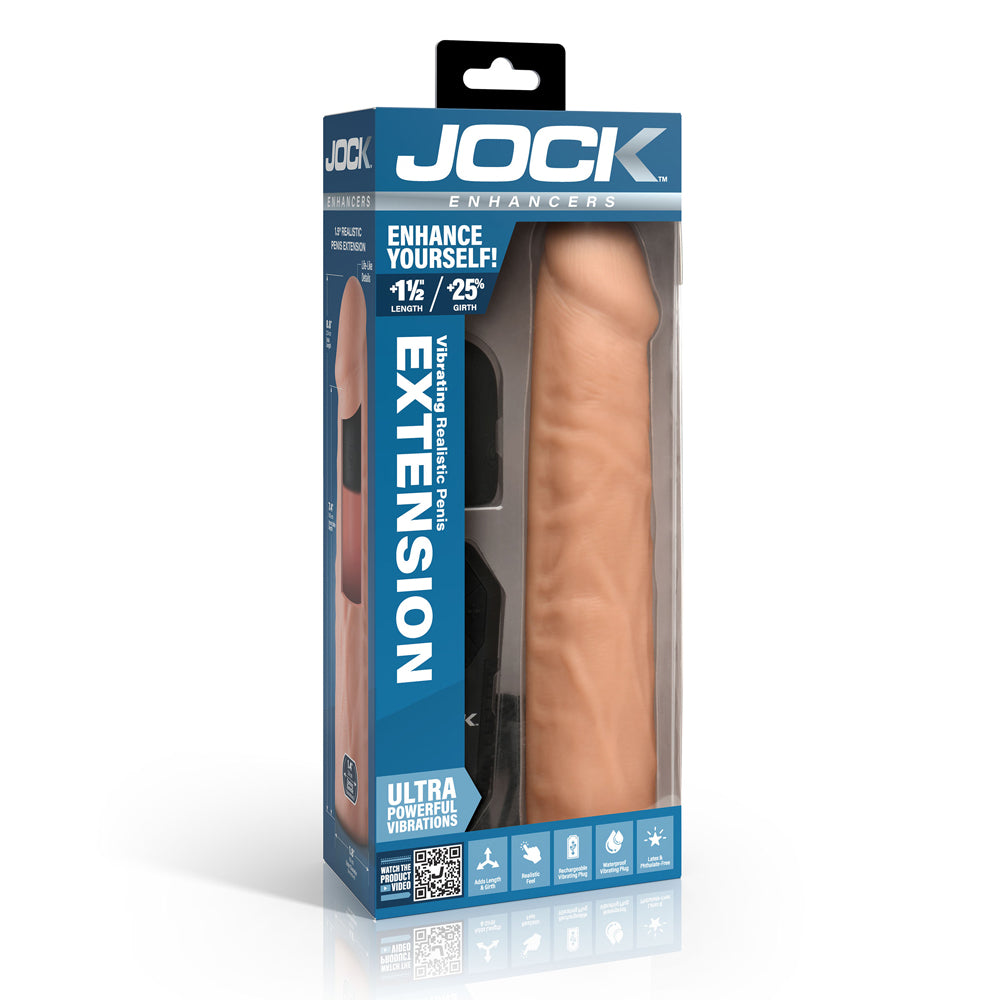 Jock Enhancers Vibrating Penis Extension W/ Remote Light | 653078945133 | Discreet Personal Wellness