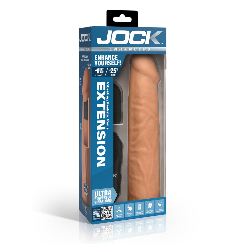 Jock Enhancers Vibrating Penis Extension W/ Remote Medium | 653078945140 | Discreet Personal Wellness