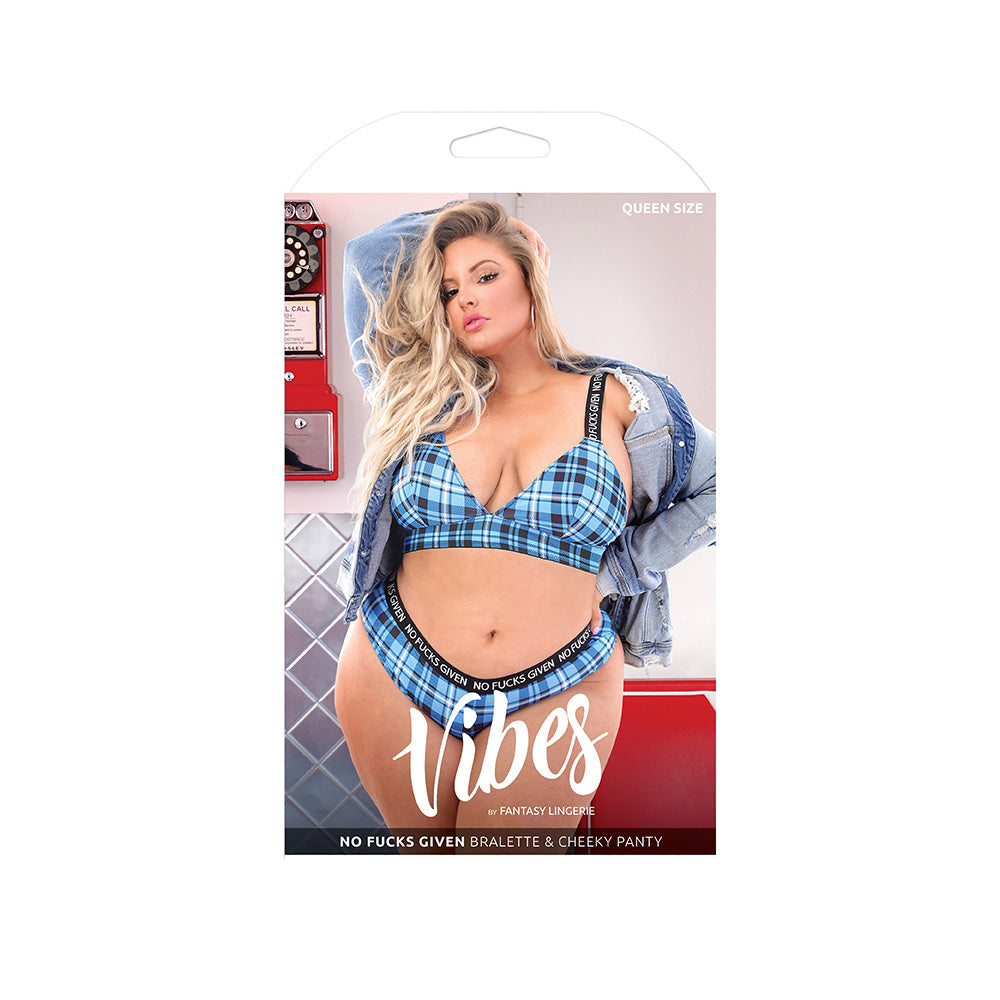 No funs Given Bralette & Cheeky Panty - Queen Size Boxed | 657447081750 | Discreet Personal Wellness