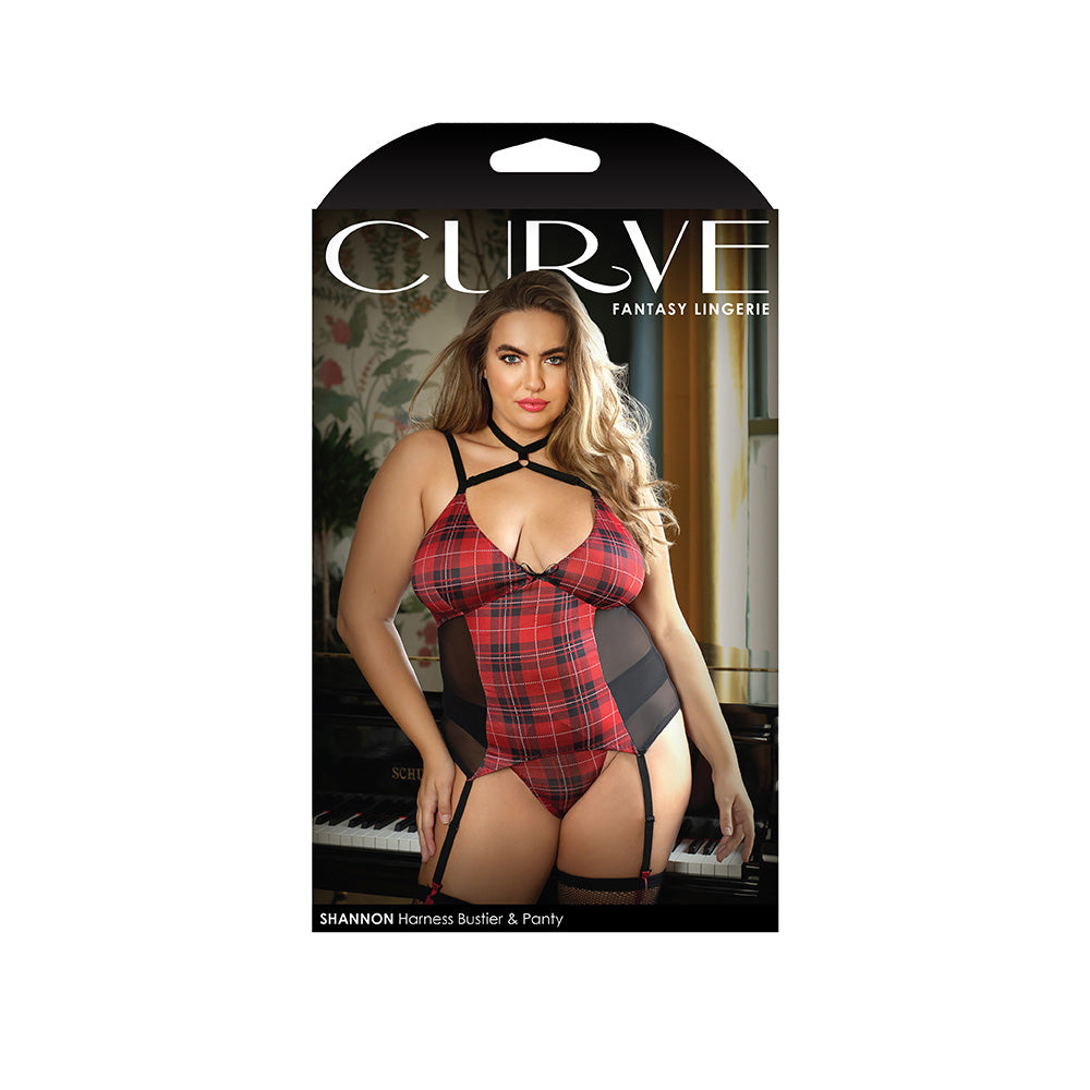 Shannon Harness Bustier & Panty 1X/2X | 657447082252 | Discreet Personal Wellness