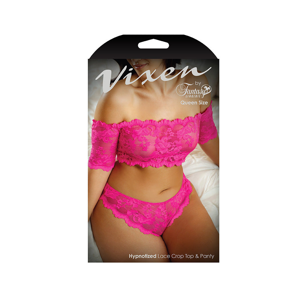 Hypnotized Lace Crop Top & Panty Queen Size | 657447085970 | Discreet Personal Wellness
