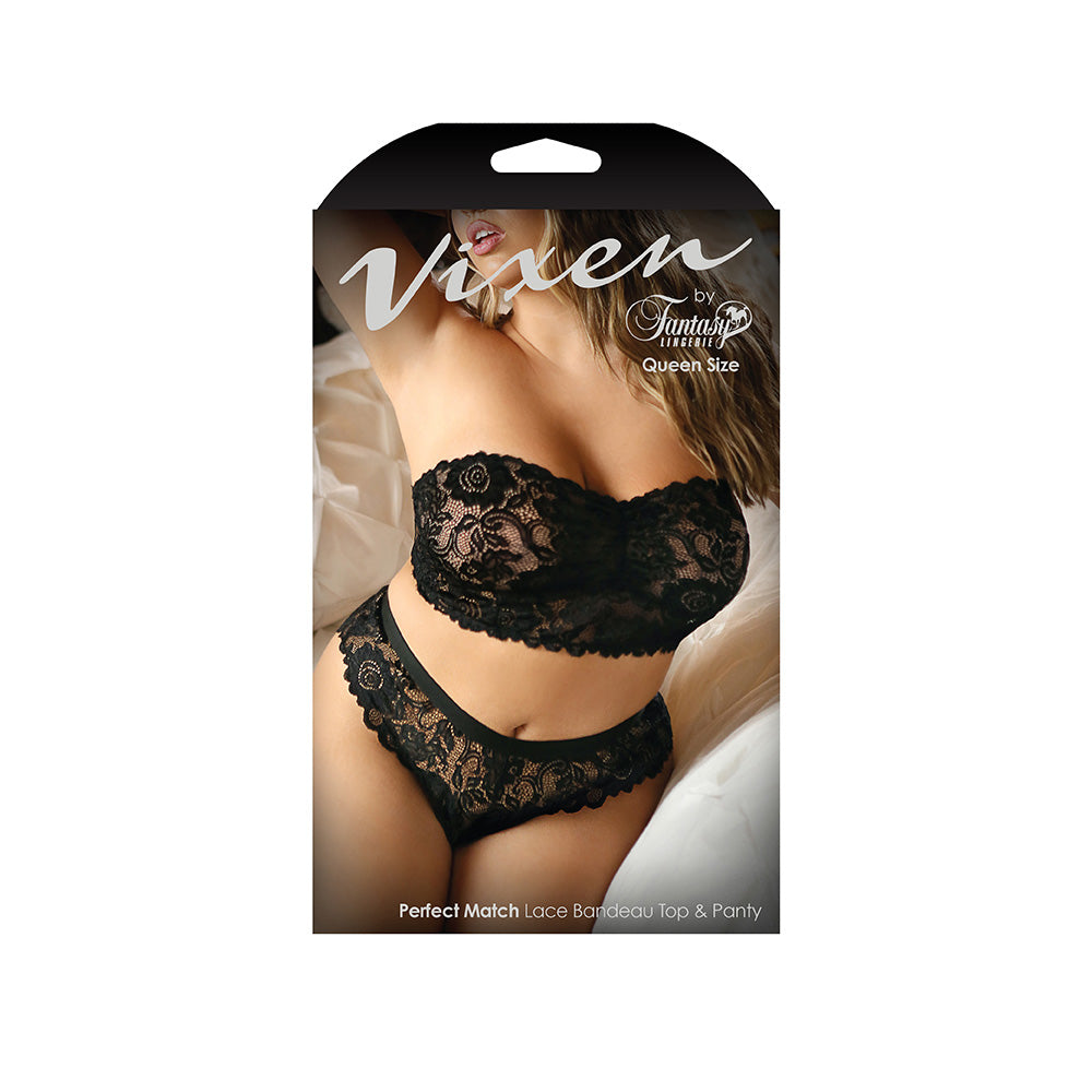 Perfect Match Lace Bandeau Top & Panty Queen Size | 657447086069 | Discreet Personal Wellness