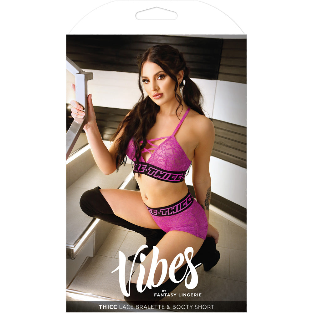 Thicc Lace Bralette & Booty Short M/L | 657447087356 | Discreet Personal Wellness