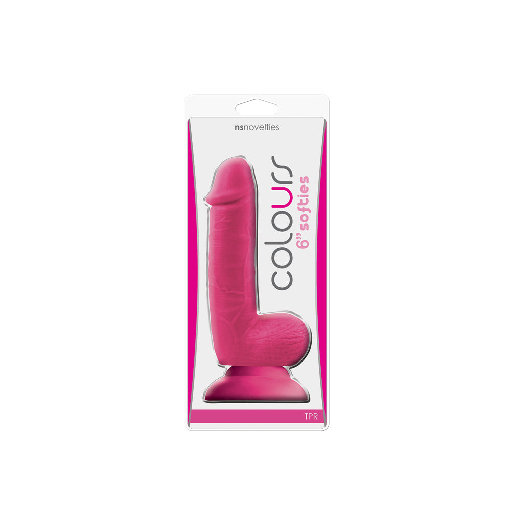 Colours - Softies 6" Dildo - Pink | 657447095290 | Discreet Personal Wellness