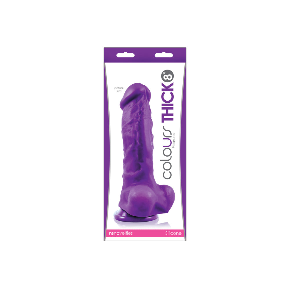 Colours Pleasures - Thick 8" - Purple | 657447095726 | Discreet Personal Wellness