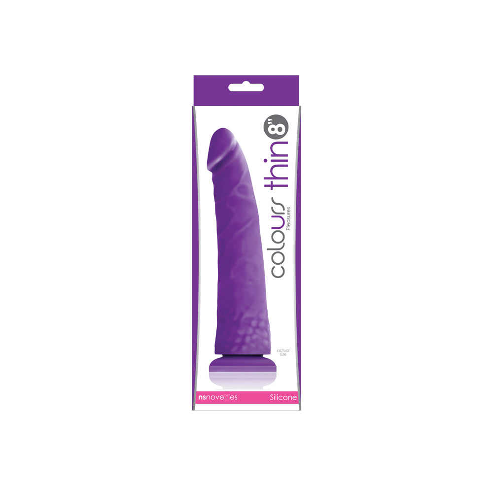 Colours Pleasures - Thin 8" - Purple | 657447095757 | Discreet Personal Wellness