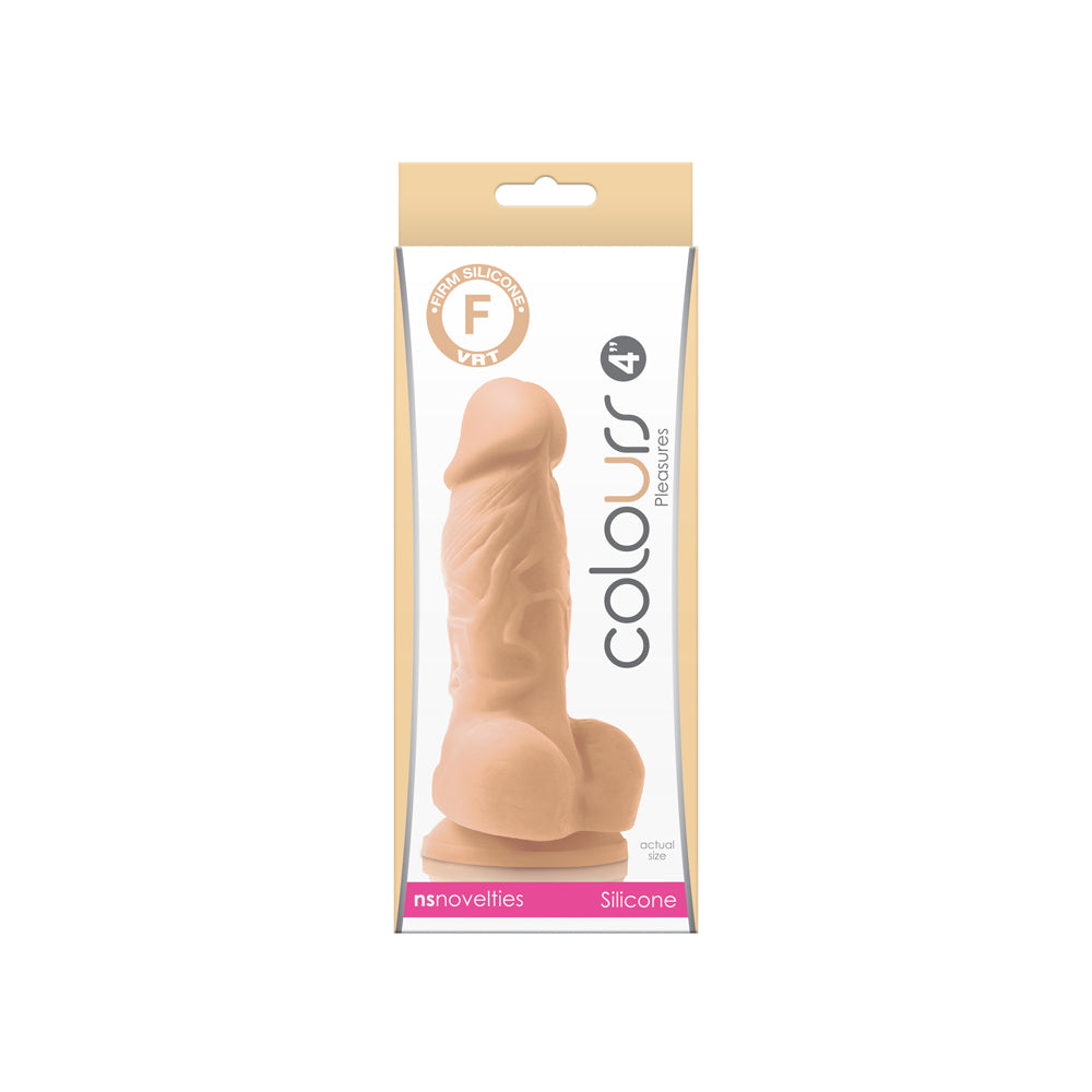 Colours Pleasures 4" Dildo White | 657447100086 | Discreet Personal Wellness