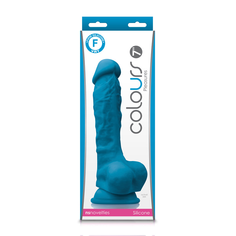 Colours Pleasures 7" Dildo Blue | 657447102103 | Discreet Personal Wellness