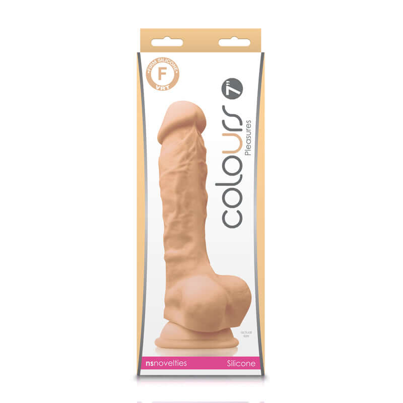 Colours Pleasures 7" Dildo White | 657447102127 | Discreet Personal Wellness