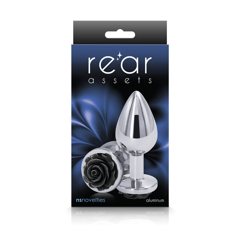 Rear Assets Rose Medium Black | 657447103612 | Discreet Personal Wellness