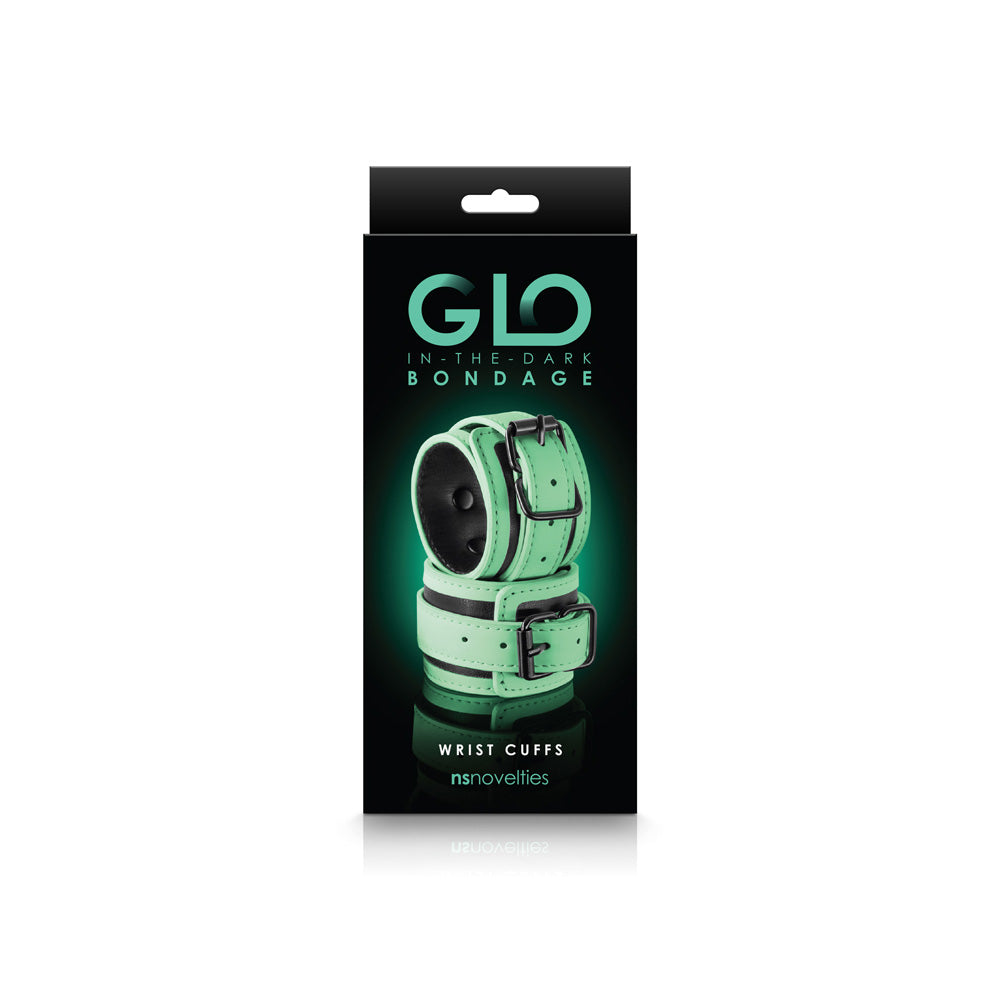 Glo Bondage Wrist Cuff Green | 657447104022 | Discreet Personal Wellness
