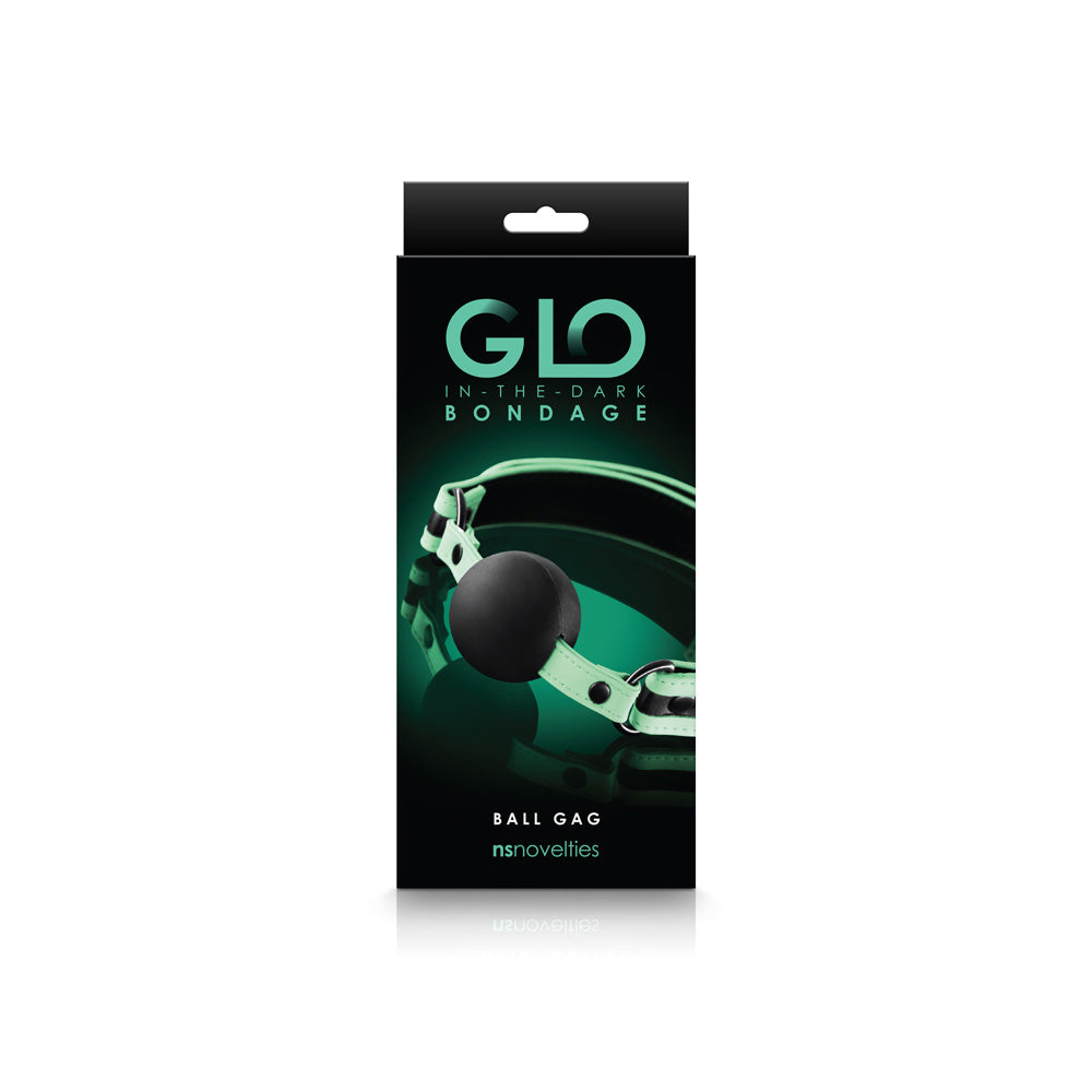 Glo Bondage Ball Gag Green | 657447104060 | Discreet Personal Wellness