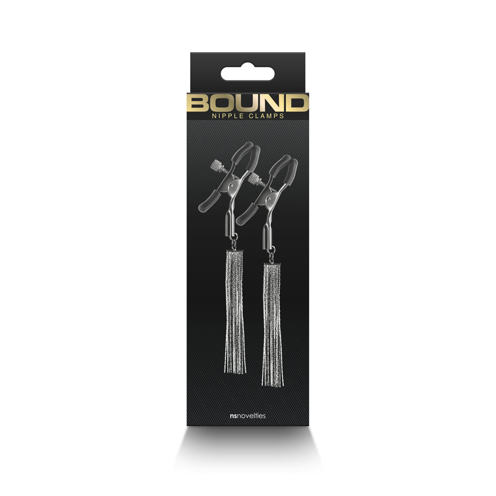 Bound Nipple Clamps D2 Gunmetal | 657447107238 | Discreet Personal Wellness