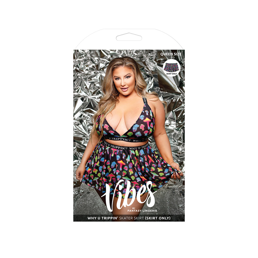 Why U Trippin' Skater Skirt Queen Size | 657447305955 | Discreet Personal Wellness