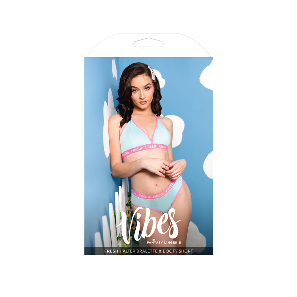 Fresh Halter Bralette & Booty Short S/M | 657447306044 | Discreet Personal Wellness