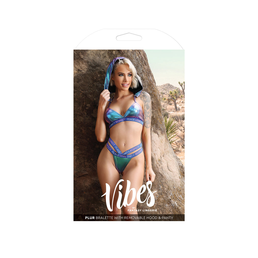 Plur Bralette With Removable Hood & Panty S/M | 657447310775 | Discreet Personal Wellness