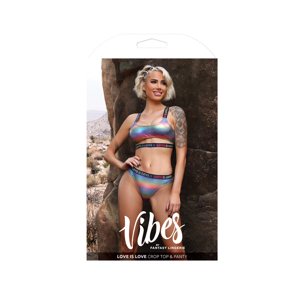 Love Is Love Crop Top & Panty L/Xl | 657447310881 | Discreet Personal Wellness