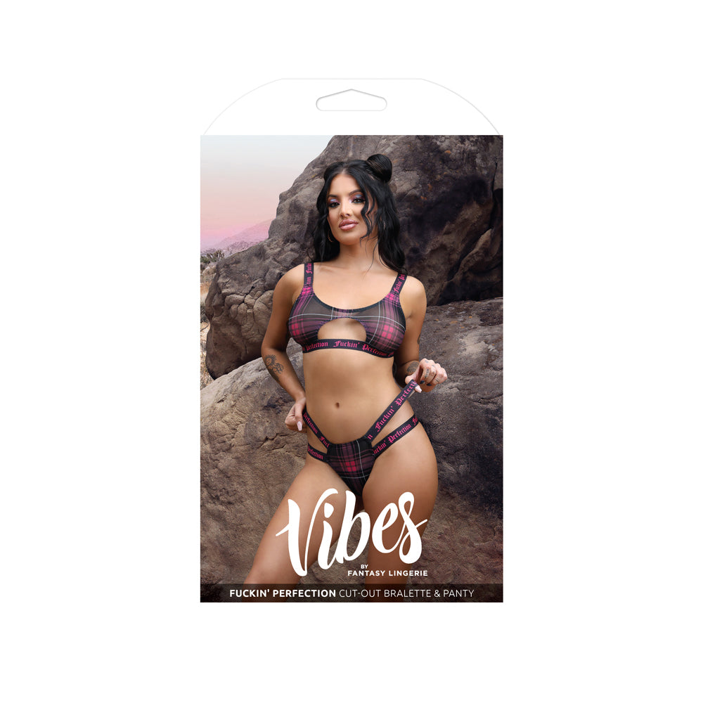 funin' Perfection Cutout Bralette & Panty L/Xl | 657447311079 | Discreet Personal Wellness