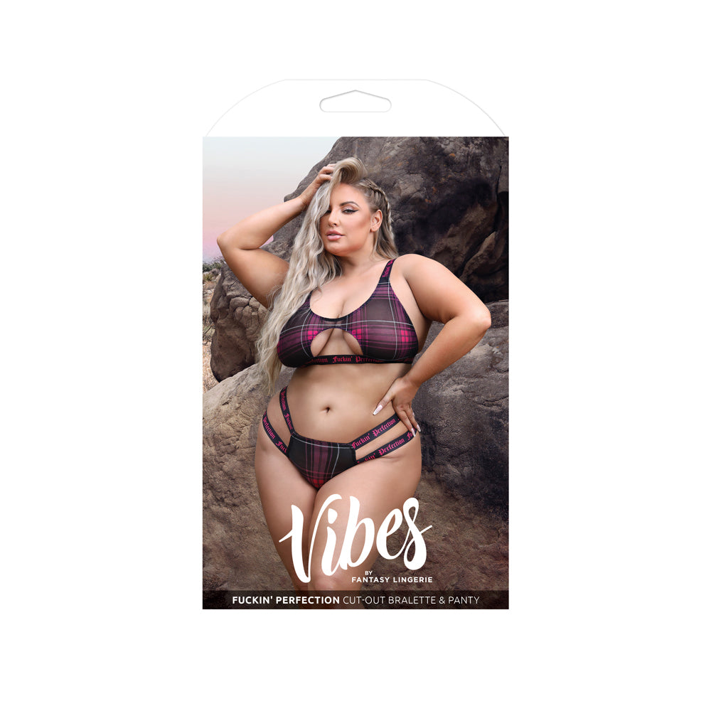 funin' Perfection Cutout Bralette & Panty Queen Size | 657447311086 | Discreet Personal Wellness