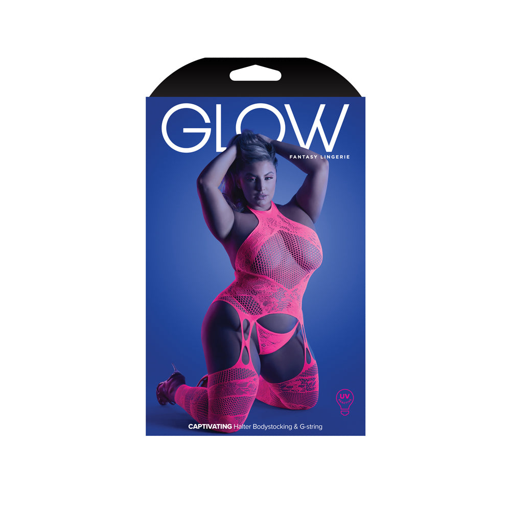Captivating Halter Bodystocking & G-String Queen Size | 657447311918 | Discreet Personal Wellness