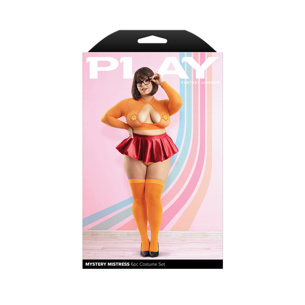 Mystery Mistress 6Pc Costume Set 3X/4X | 657447319754 | Discreet Personal Wellness