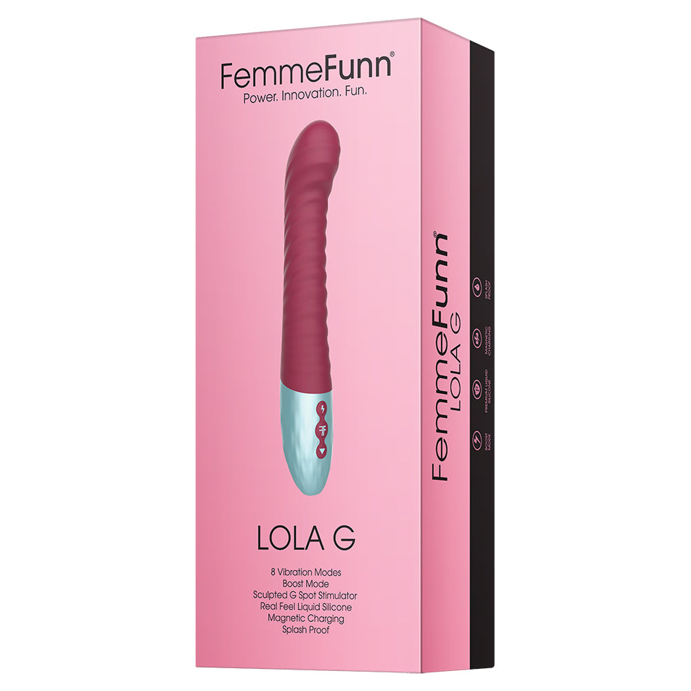 Lola G Double Layered G-Spot Vibrator Maroon | 663546902896 | Discreet Personal Wellness