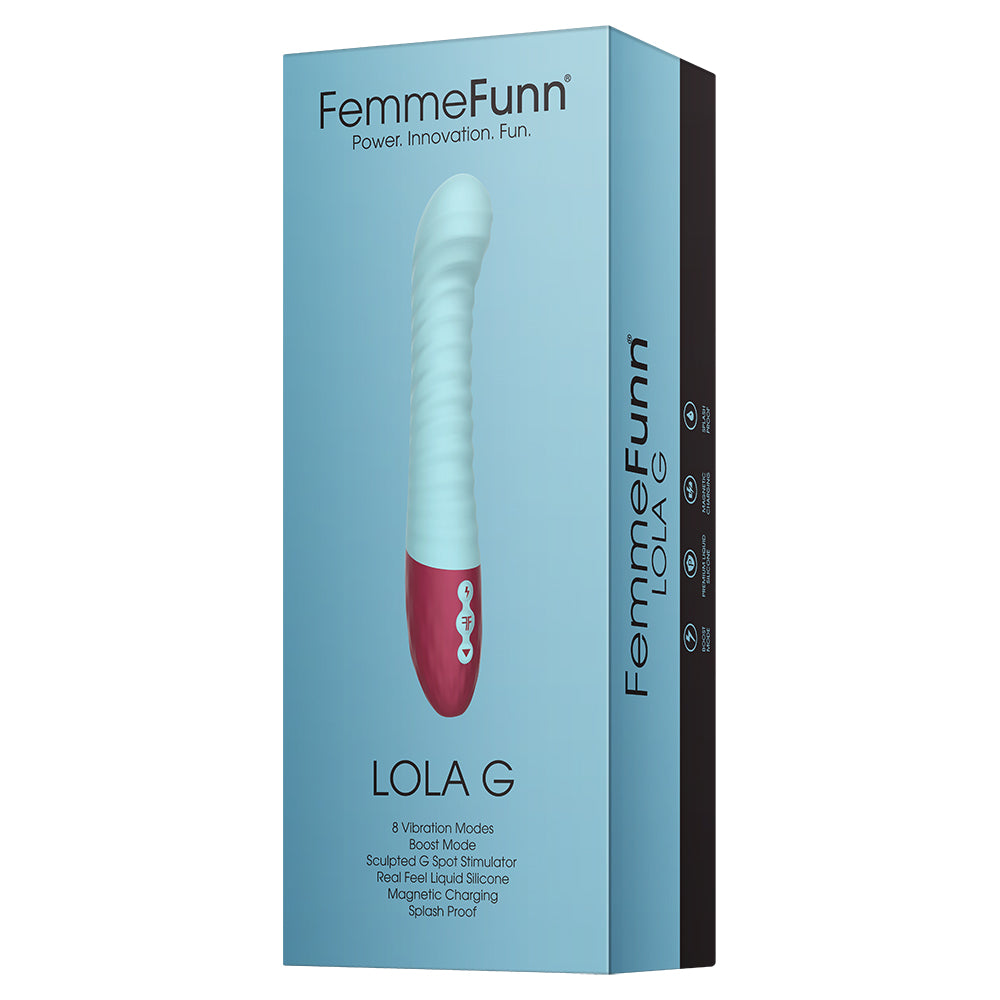 Lola G Double Layered G-Spot Vibrator Light Blue | 663546902902 | Discreet Personal Wellness