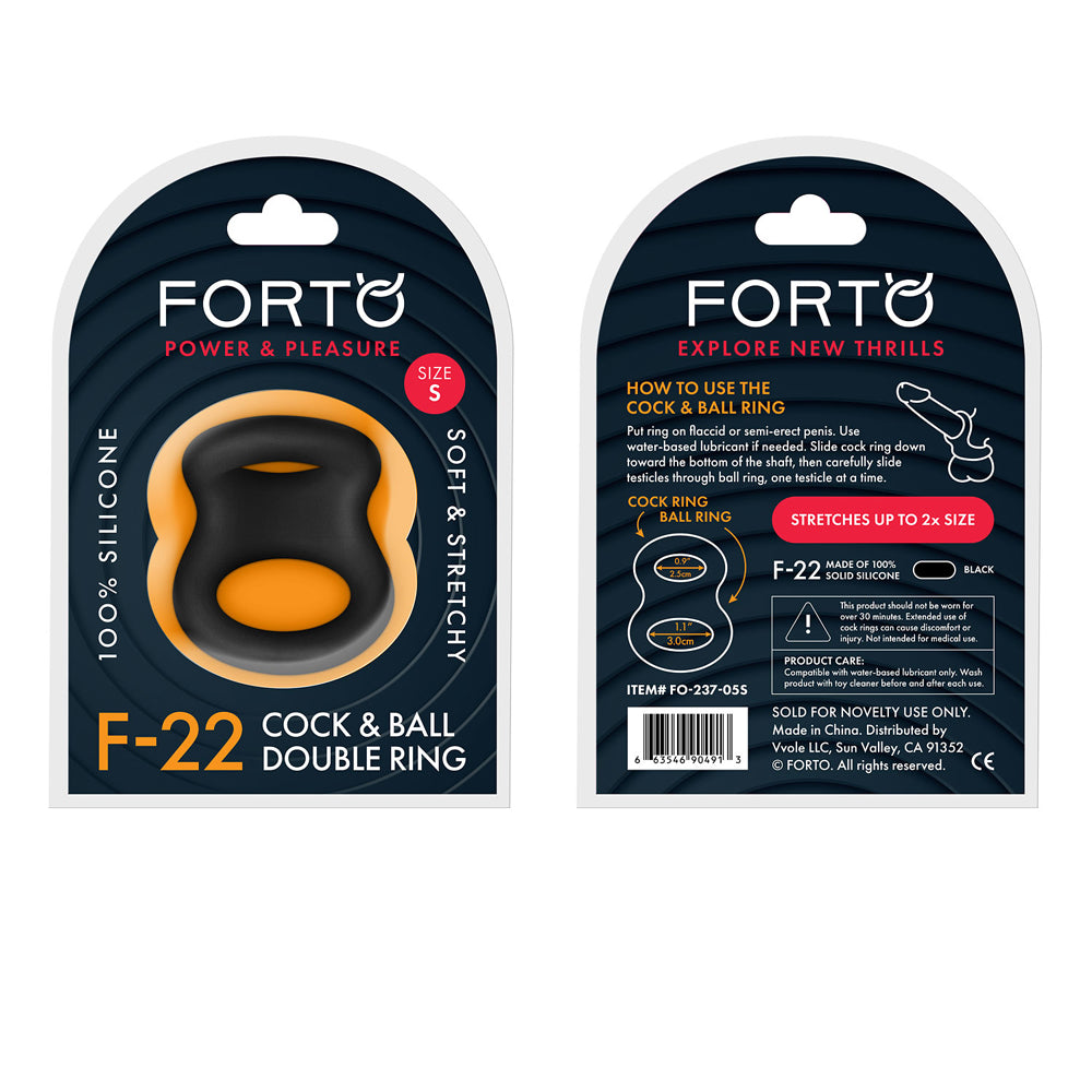 F-22: D Ring Liquid Silicone 49/50Mm Black | 663546904913 | Discreet Personal Wellness