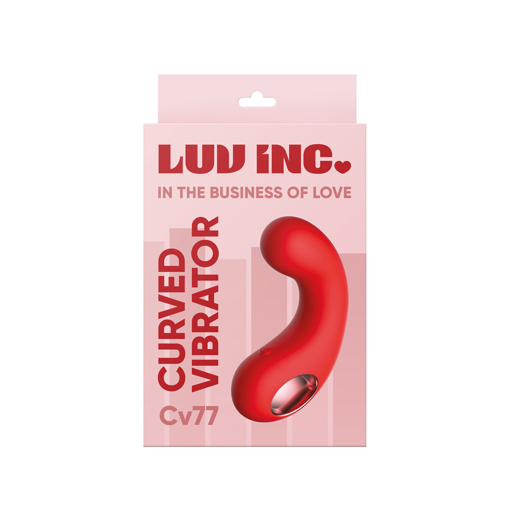 Cv77: Curved Vibrator Red | 663546905859 | Discreet Personal Wellness
