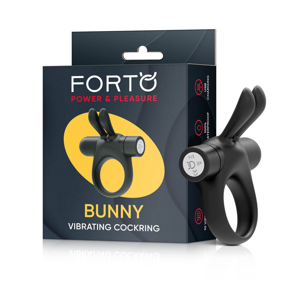 Bunny Vibrating Penisring Black | 663546906238 | Discreet Personal Wellness