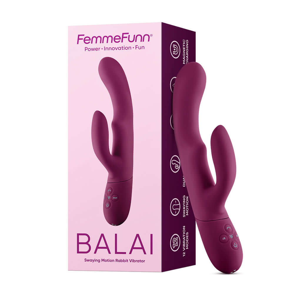 Femme Funn Balai Rabbit Dark Fuchsia | 663546906283 | Discreet Personal Wellness