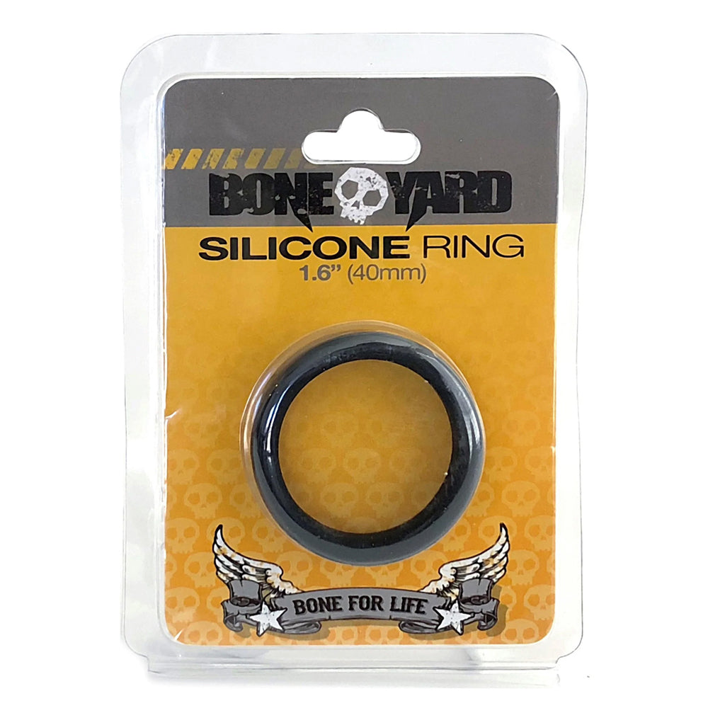 Boneyard Silicone Ring 40Mm Black | 666987001401 | Discreet Personal Wellness