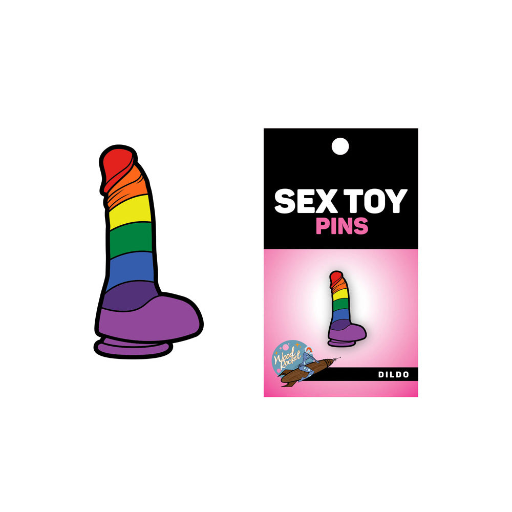 Rainbow Dildo Pin | 669203785031 | Discreet Personal Wellness