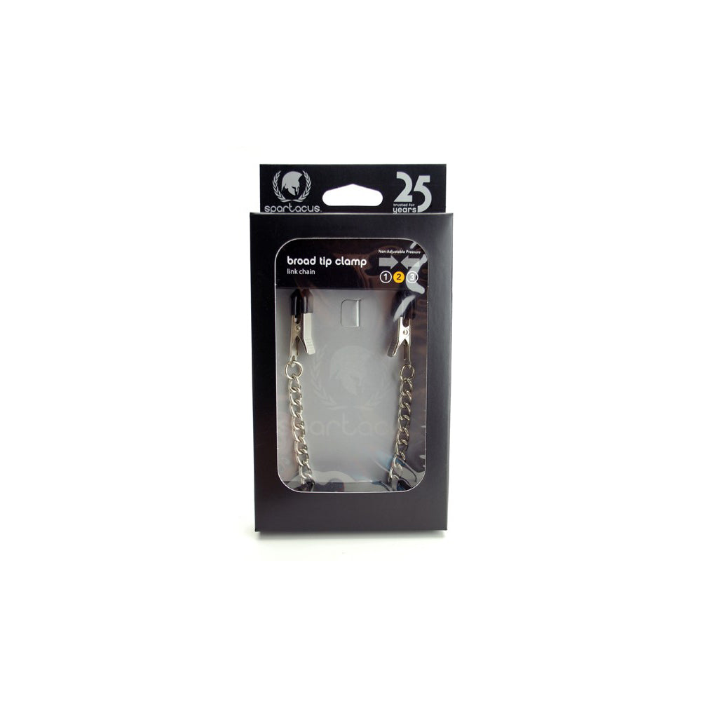Broad Tip Clamp W/ Link Chain - Non-Adj. | 669729200254 | Discreet Personal Wellness