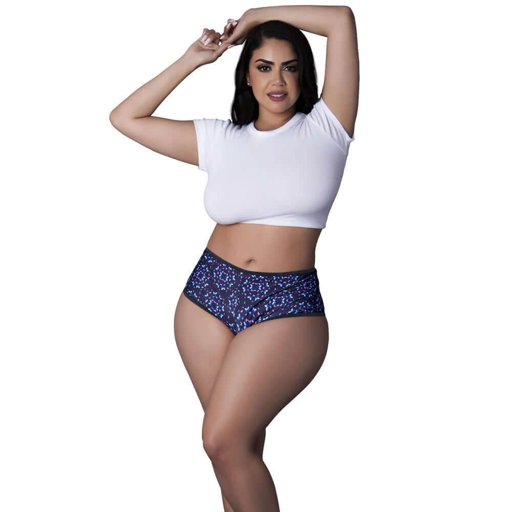 Hazy Dayz Boy Short Butterfly Queen Size | 671241126400 | Discreet Personal Wellness