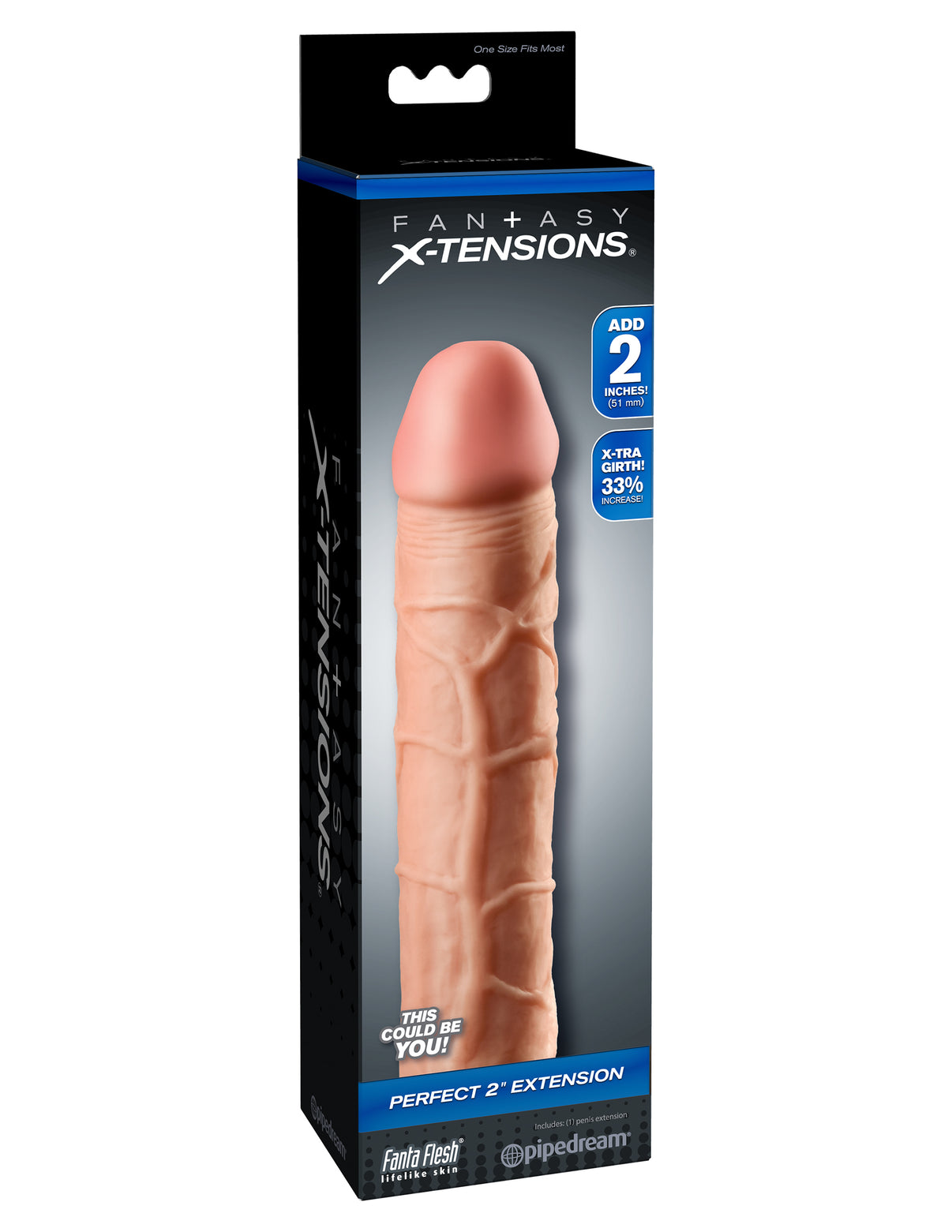 Fantasy X-Tension Perfect 2-Inch Extension | 603912345674 | Discreet Personal Wellness