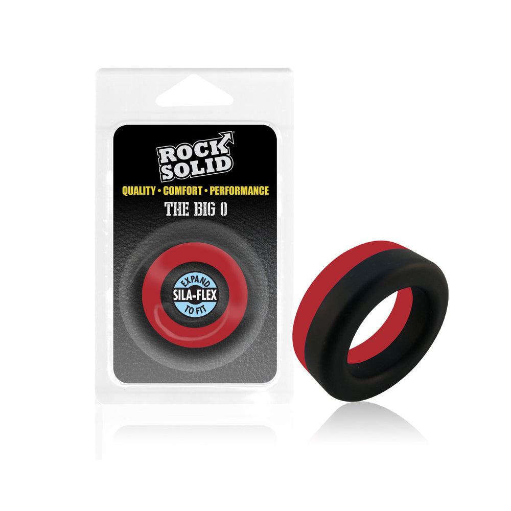 Rock Solid Big O Ring Black/ Red | 6768903846784 | Discreet Personal Wellness