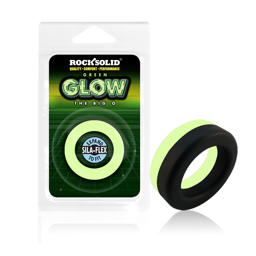 Rock Solid Big O Ring Black/ Green | 6768903846876 | Discreet Personal Wellness