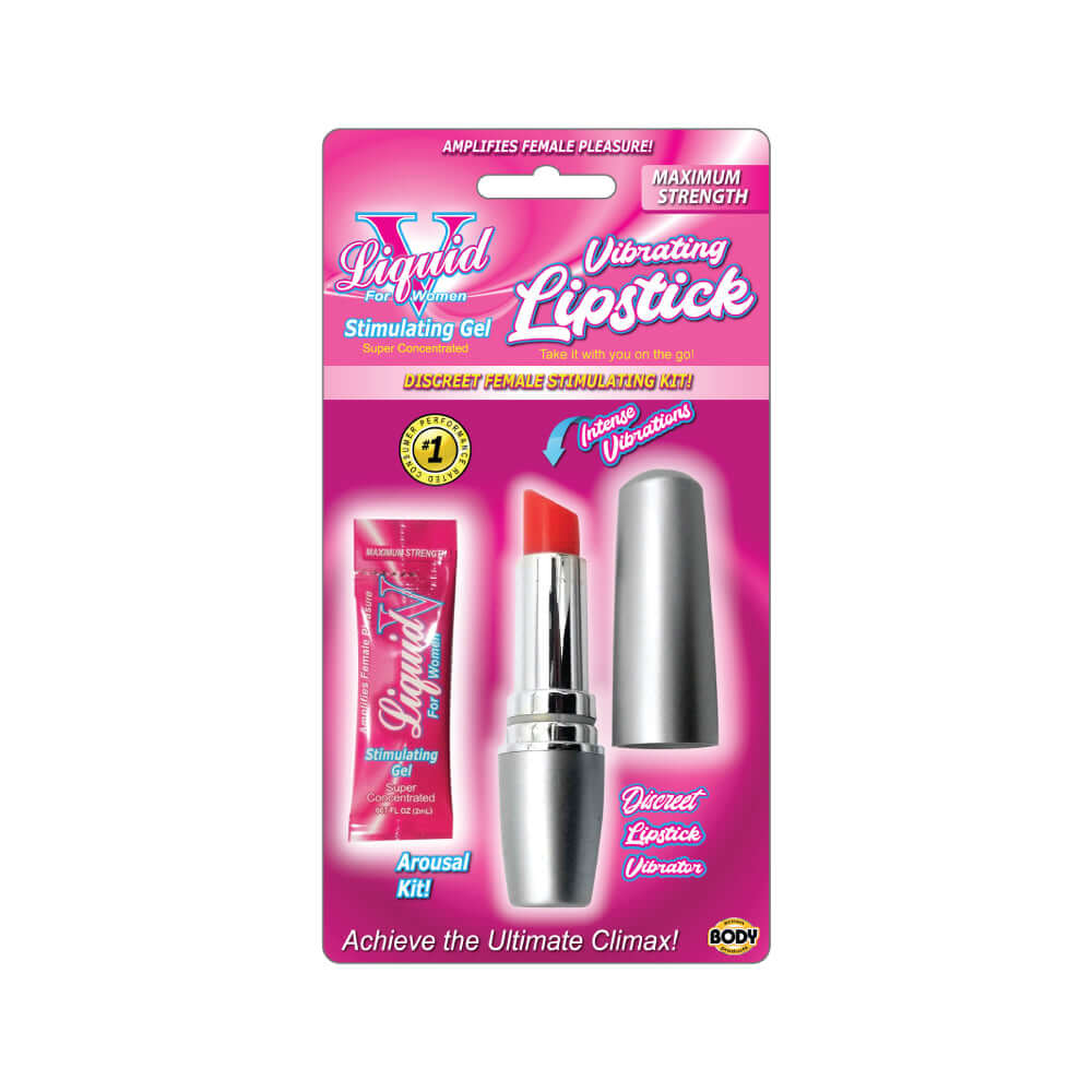Liquid V Vibrating Lipstick Kit | 679359001435 | Discreet Personal Wellness