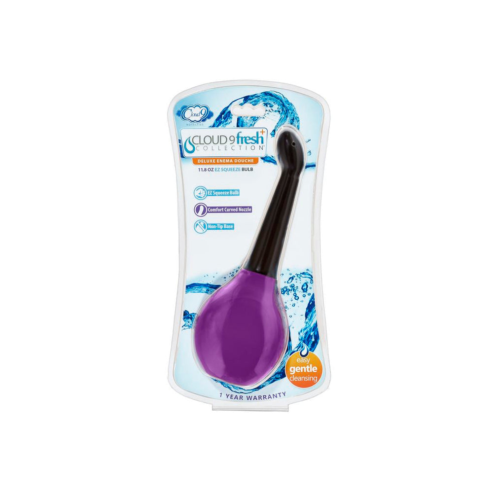 Cloud 9 Fresh + Deluxe Anal Soft Tip Enema Douche 11.8 oz. & 1 N oz.zle | 685239852622 | Discreet Personal Wellness