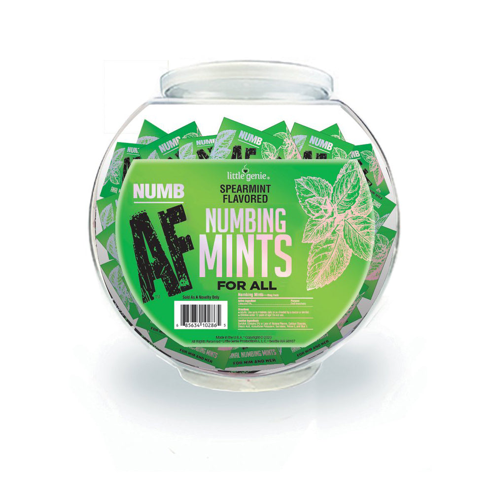 Numb AF Mints 100 Pc Fishbowl | 685634102865 | Discreet Personal Wellness