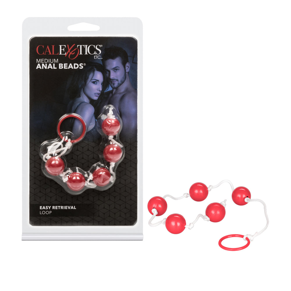 Medium Anal Beads Red | 716770004185 | Discreet Personal Wellness