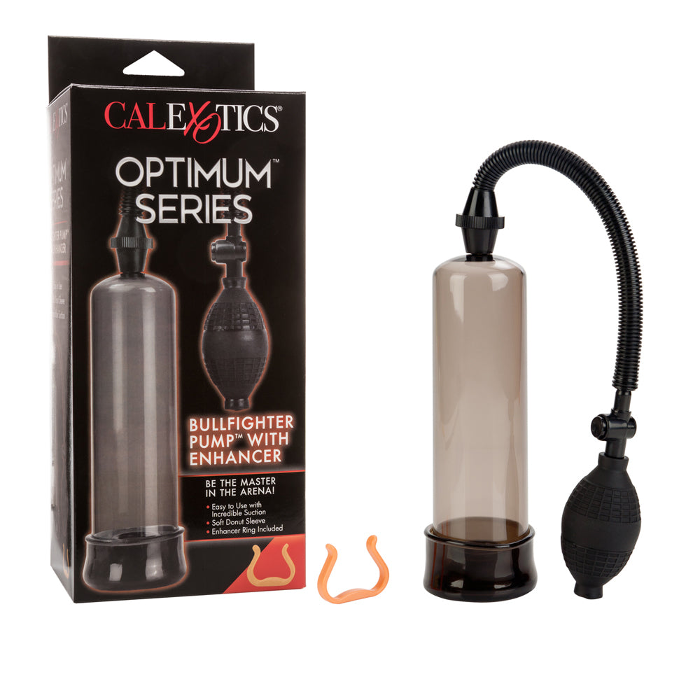 Optimum Series Bullfighter Pump With Ehnancer Clear | 716770014887 | Discreet Personal Wellness