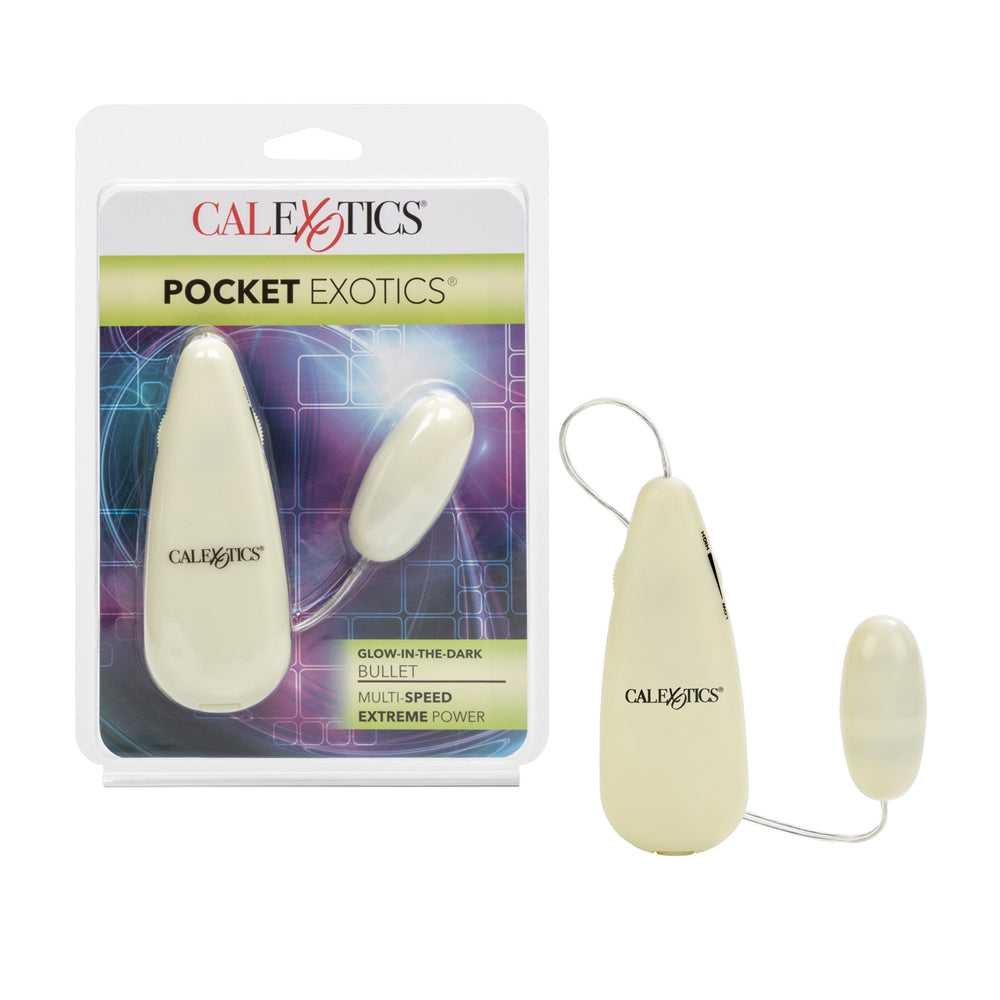 Pocket Exotics Glow-In-The-Dark Bullet Green | 716770018083 | Discreet Personal Wellness