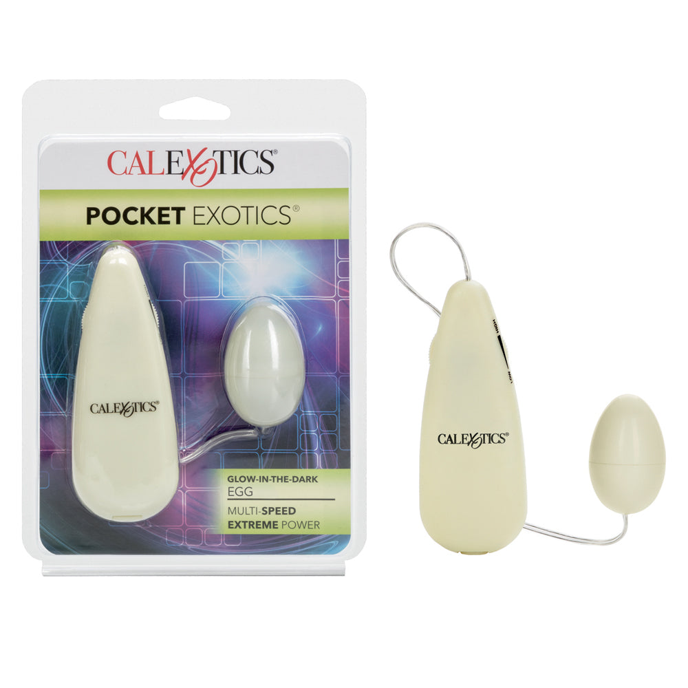 Pocket Exotics Glow-In-The-Dark Egg Green | 716770018106 | Discreet Personal Wellness
