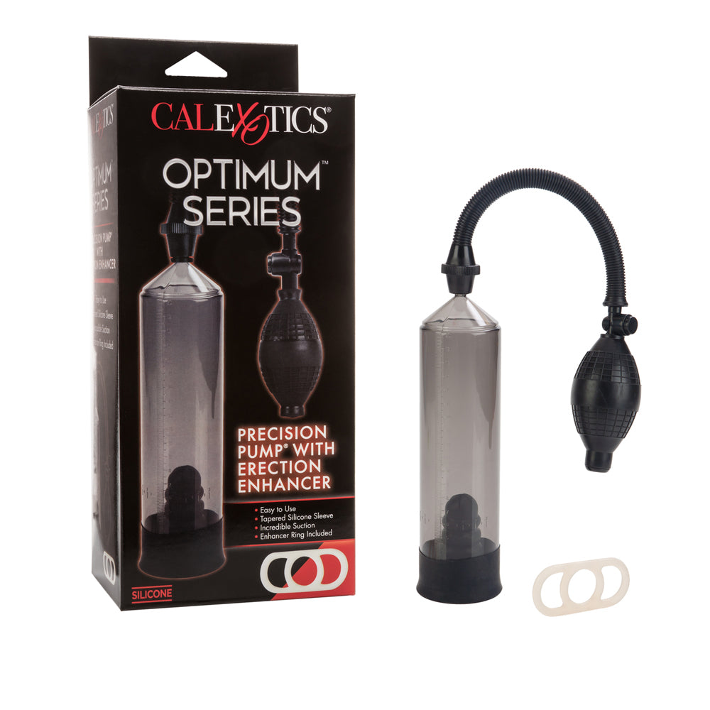 Optimum Series Precision Pump With Erection Enhancer Smoke | 716770018137 | Discreet Personal Wellness